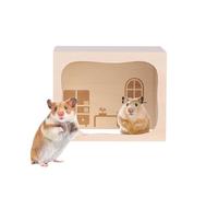 Ratpzou Habitat pour Hamster | Tunnel en Bois à Toit ouvrant - Maisons et habitats de Petits Animaux | Chinchilla, Furet, hérisson et Petits Animaux : Grimper, Jouer et Explorer
