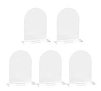 Ratpzou Petit Porte-Carte Acrylique | 5 Pièces Support Pour Cartes De Réception Vierges Cintrées,Support Du Tableau De Mariage,pour Réceptions Buffets Événements Professionnels Restaurants