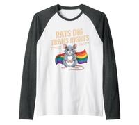 Rats Dig Trans Rights Support Queer Ally LGBTQ - Manche Raglan