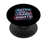 Rats Dig Trans Rights Support Queer Ally LGBTQ - PopSockets PopGrip Adhésif