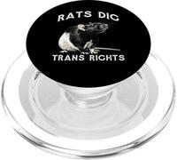 Rats Dig Trans Rights Support Queer Ally LGBTQ - PopSockets PopGrip pour MagSafe