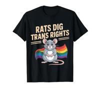 Rats Dig Trans Rights Support Queer Ally LGBTQ - T-Shirt Graphique avec Valeur, Homme, Noir, L