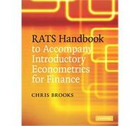 RATS Handbook to Accompany Introductory Econometrics for Finance Chris Brooks (Auteur)