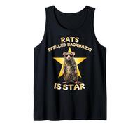 Rats Spelled Backwards is Star Funny Rat Pun Humour Débardeur