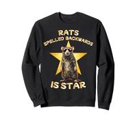Rats Spelled Backwards is Star Funny Rat Pun Humour Sweatshirt