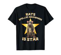 Rats Spelled Backwards is Star Funny Rat Pun Humour T-Shirt