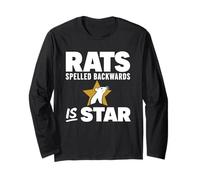 Rats Spelled Backwards is Star Meme Rat Animal Lover Manche Longue