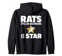 Rats Spelled Backwards is Star Meme Rat Animal Lover Sweat à Capuche