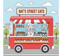 Rat's Street Eat Funny Activity Animal Coloring Book: Cute Mouse 50 Illustrations Like - Rat On Park, Reading Book, Chef, Fishing, Eating Cheese & More!