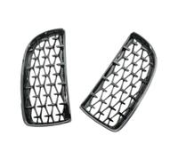 RAtsch Calandre Grill Avant Voiture pour série 3 E90 E91 2005 2006 2007 2008 Style de Voiture calandre en Diamant Rein ABS Capot Avant Gril Noir Argent(Black)