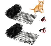 RATSTONE 2 Pièces pic Anti Chat,200 x 28 cm Anti Chat pic,avec 16 Pcs Clous de Jardin, Grille Anti Chat avec Pointes pour Les Jardins Intérieurs et Extérieurs,Plastique pic Chat pour Animal Sauvage