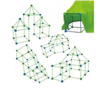 RATSTONE Construction Cabane Enfant，Jeux de Construction de Cabane，Brillent dans Le Noir 175 PCS Jouet Fort Créatif pour Plus Garçons Filles Bricolage Amusant Tunnels