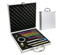 RATSTONE Diapason Therapeutique,Set de 10 diapasons avec base + 2 marteaux en silicone et chiffon de nettoyage, idéal pour la guérison des chakras, la guérison par le son et l'anti-stress.