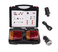 RATSTONE Kit De Feux Arrière De Remorque Magnétique Sans Fil 12v/24v Approuvé Ece,Éclairage Remorque Wireless Étanche,Kit Éclairage Arrière Feu Led Pour Remorque,Camion,Caravane Ou Poids Lourd