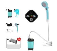 RATSTONE Kit Douche de Camping,Douche Portative,Upgrade 6000mAh Douche Portable,Affichage de la Température et Affichage de la Puissance pour Camping, Animaux domestiques, Nettoyage de la Voiture