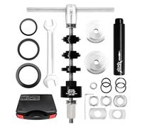 RATSTONE Kit Inférieur De Vélo,Outil De Presse pour Direction Vélo,Extracteur Roulement Velo,Outil De Pressage Professionnel pour BB73 BB86 BB30 BB91 BB92 PF30(Argent)