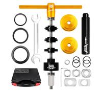 RATSTONE Kit Inférieur De Vélo,Outil De Presse pour Direction Vélo,Extracteur Roulement Velo,Outil De Pressage Professionnel pour BB73 BB86 BB30 BB91 BB92 PF30(Jaune)