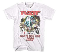 RATT City to City USA Tour 1989 Men's T Shirt Heavy Metal Concert Tour Rock Band