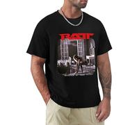 RATT The Band American Glam Metal Band Graphic T-Shirt Hip Hop Tee Tops for Men's with Logo Casual Cotton Soft Tees Fresh Classic Tshirt Manches Courtes(XX-Large)