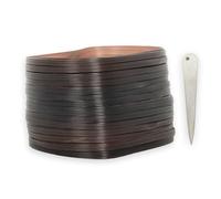 Rattan Park 55-60 mètres 9 mm en rotin Toutes Saisons + Outil de réparation en rotin pour Meubles de Jardin en Rustique (Rayures Brunes)