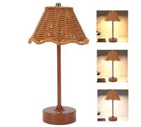 Rattan Table Lamp - 120 Lumen Wireless Rechargeable, LED Desk Nightlight