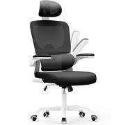 rattantree Chaise de Bureau Ergonomique: Fauteuil Bureau avec Support Lombaire en C,Dossier et Appui-tête Réglables,Reversible Armrest,Siege en Maille Respirante Convient à la Maison Bureau,Blanc