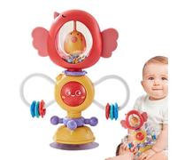 Rattle Toy Sensory, Rattle, Suction Base, Rotating, Teether, Compact