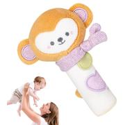 Rattle Toys for Babies, Cotton Baby Teething Toys Baby Crinkle Toy, 5.91x3.94x1.57 Inches Comfortable Grip Teeth Rattles Animal Stuff for Boys, Girls, Cottons