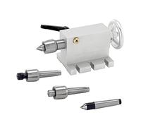 RATTMMOTOR Canne de tour 65 mm, cône morse central 2 Live Center MT2 mobile, avec 4 têtes interchangeables pour axes rotatifs CNC et pièces de tour en métal