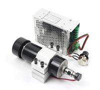 RATTMMOTOR Kit de refroidissement, à air, 500 W, moteur à broche ER11, 0,5 kW, 12000 tr/min, régulateur de vitesse PWM de 220 V, support de montage de 52 mm, avec vis pour la gravure