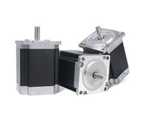 RATTMMOTOR Nema23 23HS8430B Lot de 3 moteurs pas à pas double arbre 57 mm × 57 mm × 76 mm 1,8 ° 3 A 4 fils de plomb pour routeur CNC fraisage machine de gravure