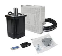 RATTMMOTOR YPMC-750W 220V Servomoteur avec pilote de servomoteur et câble encodeur de frein, kit de contrôleur CNC pour graveur CNC fraiseuse/robot (avec frein)