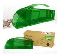 RatzFatz 1 Pcs Piège à Rat Vert - 25.2 × 6.8 × 8.5 cm, Réutilisable, Anti-Évasion, Respectueux des Animaux pour Intérieur/Extérieur