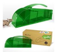 Ratzfatz Piège à Rat Vert, 25.2 × 6.8 × 8.5 cm Piege a Souris Réutilisable, Ajustable, No Kill Cage Rongeur pour Attraper Les Souris Les Rats et Autres Rongeurs de Taille Similaire (1)