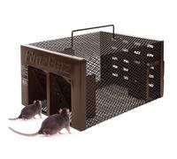 RatzFatz Piège à Souris Vivant No Kill - Réutilisable, Anti-Fuite pour Souris, Rats et Autres Rongeurs, Brun