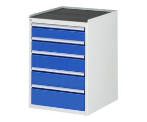 RAU Armoire à tiroirs Rau avec tapis antidérapant 5 tiroirs L 2x120 2x150 1x180mm Quantité:1