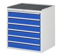 RAU Armoire à tiroirs Rau avec tapis antidérapant 6 tiroirs -XL 6x120mm Quantité:1