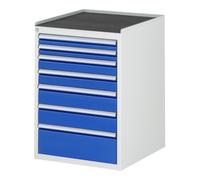 RAU Armoire à tiroirs Rau avec tapis antidérapant 7 tiroirs L 2x60 2x90 2x120 1x180mm Quantité:1