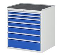 RAU Armoire à tiroirs Rau avec tapis antidérapant 7 tiroirs -XL 2x60 2x90 2x120 1x180mm Quantité:1