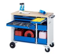 RAU Chariot à outils Rau avec 5 tiroirs hêtre LxPxH 1025x520x890mm Quantité:1