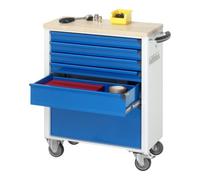 RAU Chariot à outils Rau avec 6 tiroirs hêtre LxPxH 700x350x860mm Quantité:1