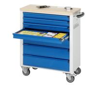 RAU Chariot à outils Rau avec 7 tiroirs hêtre LxPxH 700x350x860mm Quantité:1