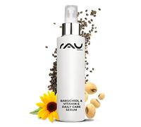 RAU Cosmetics Sérum antiâge Bakuchiol & Vitamine E Daily Care Sérum de soin de jour concentré avec protection UV Antirides pour hommes et femmes Pour peaux impuretées sèches matures et peaux mixtes