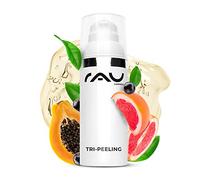 RAU Tri Peeling 50 ml - Gommage visage triple action aux enzymes et aux acides de fruits avec de la papaye et du thé blanc. Soin gel du visage très efficace contre les imperfections et les points noirs. Pore minimizer et effet anti-âge !