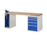 RAU Établi Rau modèle 7511 avec 5 tiroirs et armoire LxPxH 2000x900x840mm Quantité:1