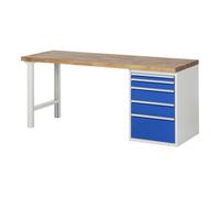 RAU Établi Rau modèle 7511 avec 5 tiroirs LxPxH 2000x900x840mm Quantité:1