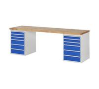 RAU Établi Rau modèle 7515 avec 12 tiroirs l x p x h 2500x900x840mm Quantité:1