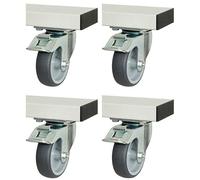 RAU Jeu de 4 roulettes pivotantes pour série Adlatus 300 + 600