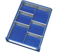 RAU Kit de compartimentation pour tiroirs - 1 séparateur longitudinal, 4 séparateurs métalliques transversaux - pour hauteur 120 / 150 mm - Accessoires Armoire à tiroirs Armoires à tiroirs Compartimentation pour tiroirs Accessoire Compartiment tiroirs