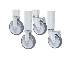 RAU Kit de roulettes Rau 2 roulettes fixes et 4 roulettes pivotantes Quantité:1